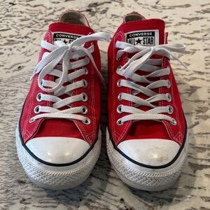 Converse Red and White Sneakers